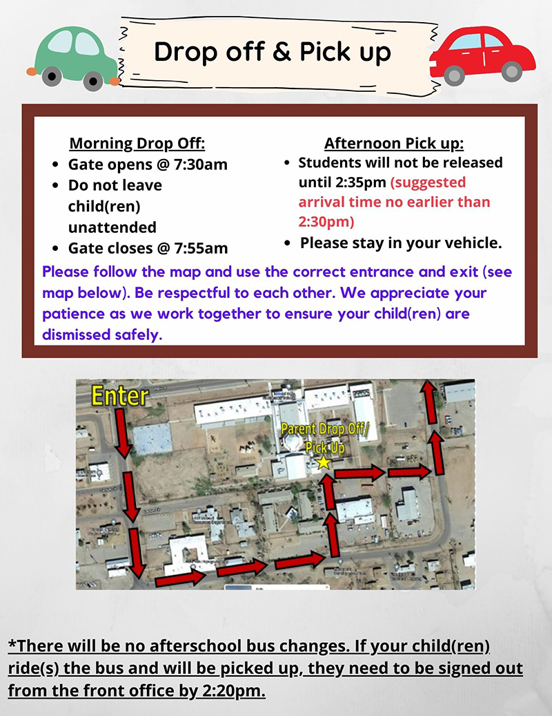 Drop off and Pick Up Information