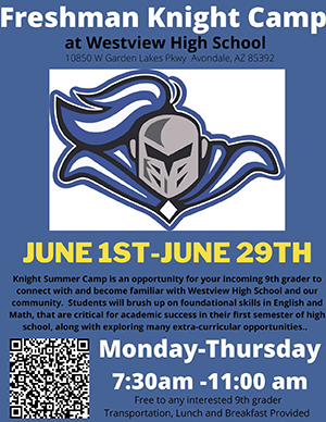 Westview High School Summer Camp flyer