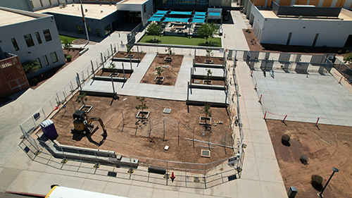 EHS aerial view of construction site